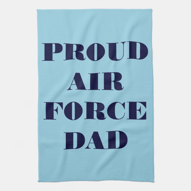 Toalla de cocina: papá de la fuerza aérea orgullos (Vertical)