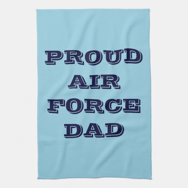 Toalla de cocina: papá de la fuerza aérea orgullos (Vertical)