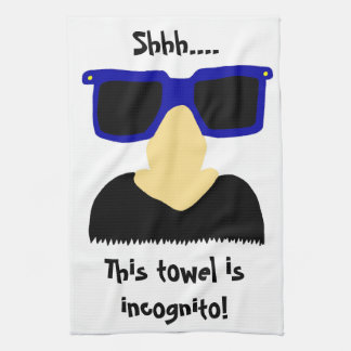 Toalla de cocina para bigote y gafas de Incognito