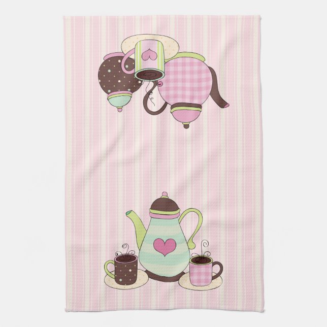 Toalla de cocina para el tiempo del café (Vertical)