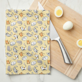 Toalla de cocina para gato (amarillo)