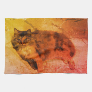 Toalla de cocina para gatos