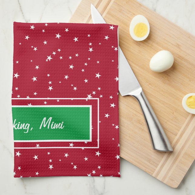 Toalla de cocina para hornear feliz navidad (Doblado Cuarto)