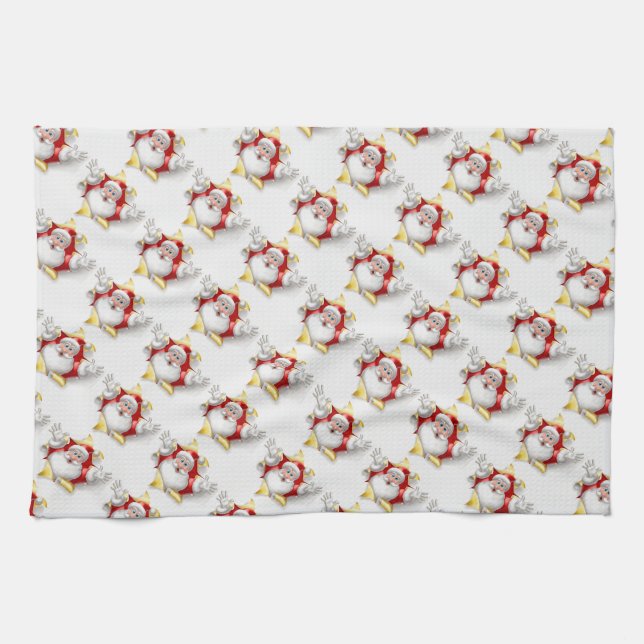 Toalla de cocina para navidades/Santa (Horizontal)