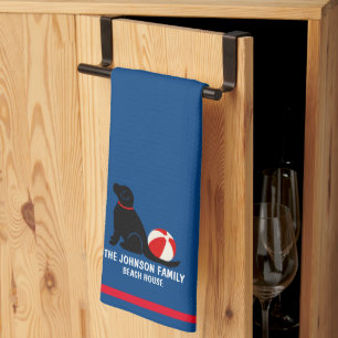 Toalla de cocina para perro retriever negro de día