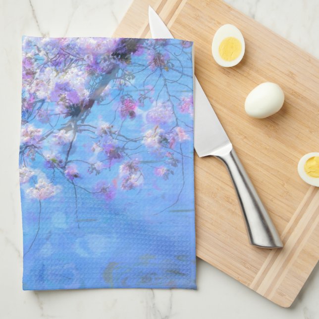 Toalla de cocina para pintura de fotos en árbol de (Doblado Cuarto)