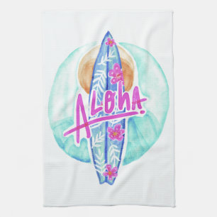 Toalla de cocina para surfistas Aloha Hawaiian
