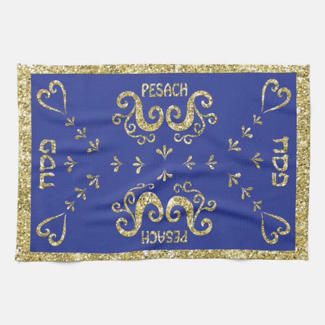 Toalla de cocina "Passover Gold Elegant" (Horizontal)