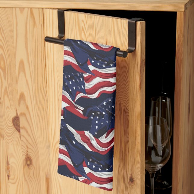 Toalla de cocina patriótica (Pliegue de tercios)
