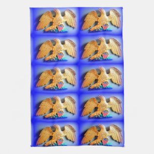 toalla de cocina patriótica azul de las águilas