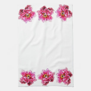 Toalla de cocina - Peonies rosas