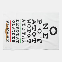 Toalla de cocina Personaliza Latkes Eye Chart