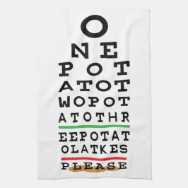 Toalla de cocina Personaliza Latkes Eye Chart