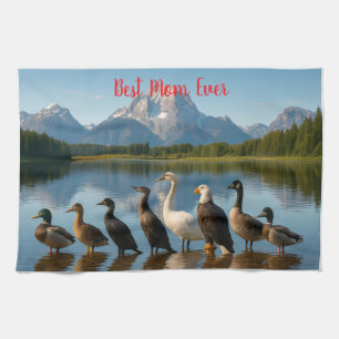 Toalla de cocina personalizada Bird Best Mom