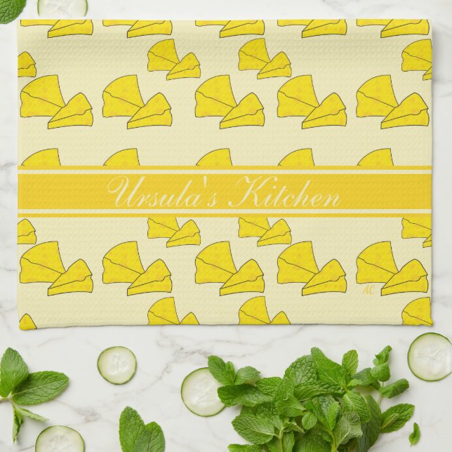 Toalla de cocina personalizada con estampado de qu (Doblado)