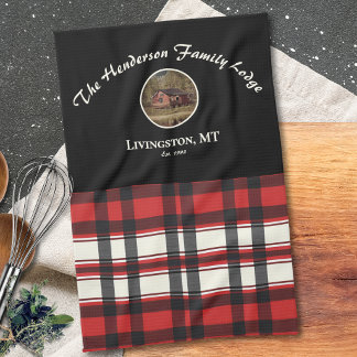 Toalla de cocina personalizada con foto de granja 