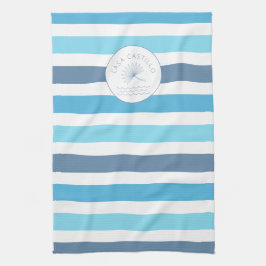 Toalla de cocina personalizada con raya azul Casa
