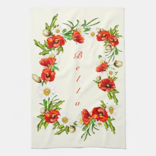 Toalla de cocina personalizada con tu nombre Flore