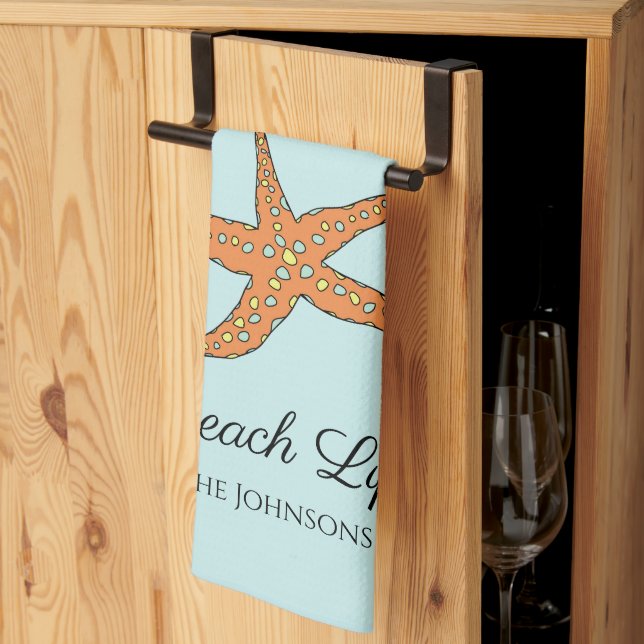 Toalla de cocina personalizada de estrella de mar  (Pliegue de tercios)