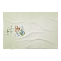Toalla de Cocina Personalizada de Hortensias, Nomb