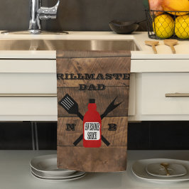 Toalla de cocina personalizada de salsa impresiona