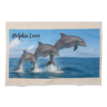 Toalla de cocina personalizada Dolphin Lover