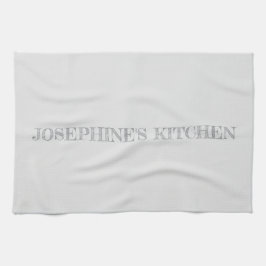 Toalla de cocina personalizada gris claro moderna 