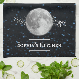 Toalla de cocina personalizada lunar