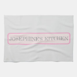 Toalla de Cocina Personalizada Moderna Chic Rosa G