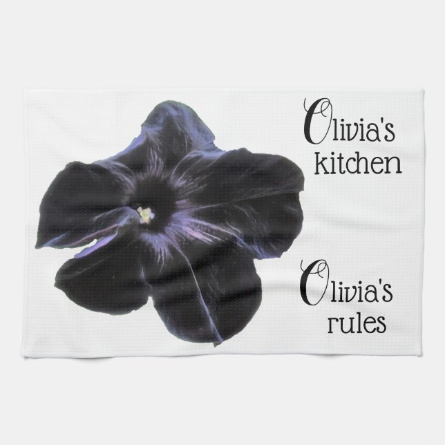 Toalla de cocina personalizada para gato negro Pet (Horizontal)