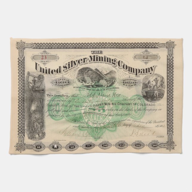 Toalla de cocina personalizada para la minería (Horizontal)