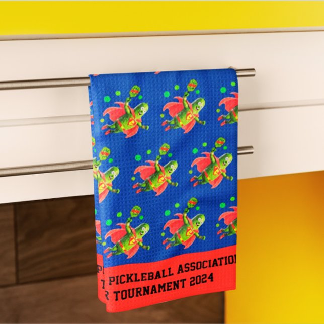 Toalla de cocina personalizada Super Pickleman (Super Pickleman to the rescue in the kitchen!)