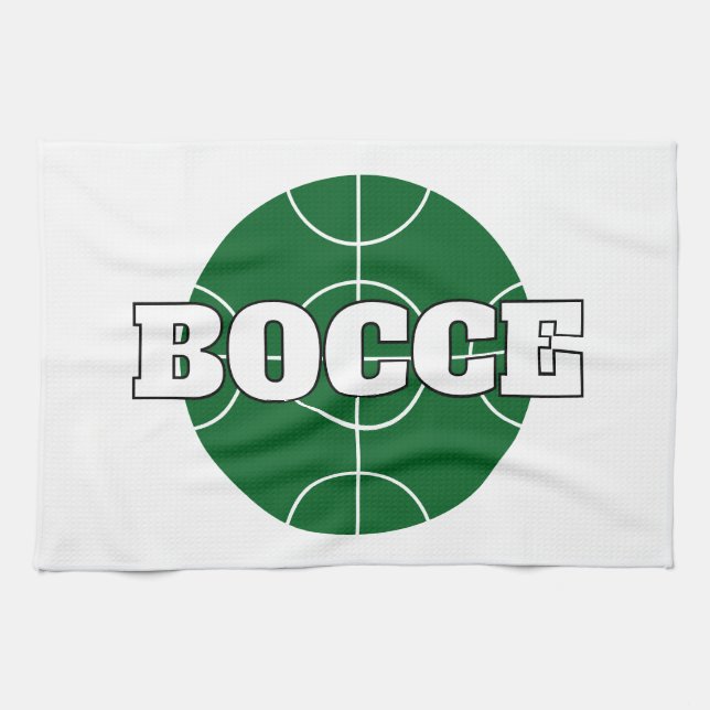 Toalla de cocina personalizado con logotipo Bocce  (Horizontal)