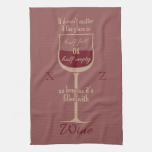 Toalla de cocina personalizado de cristal de vino 