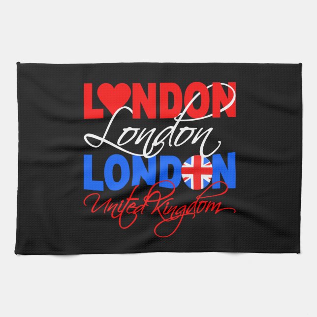 Toalla de cocina personalizado de Londres (Horizontal)