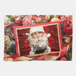 toalla de cocina personalizado de Santa / TU FOTO