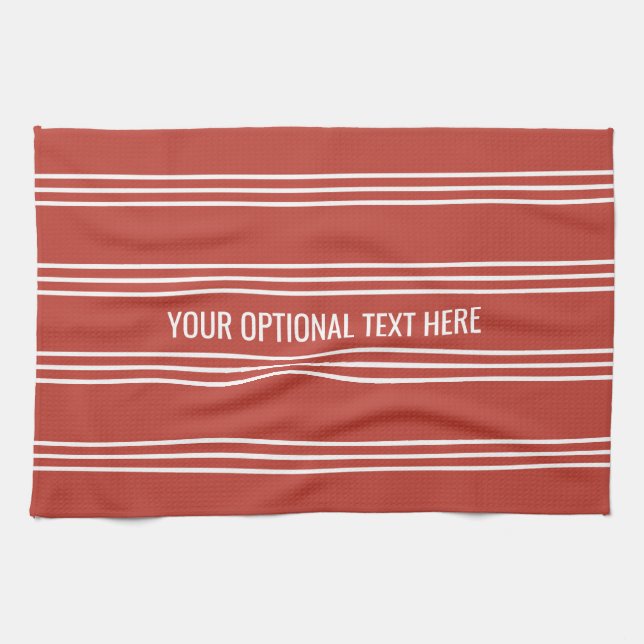 Toalla de cocina personalizado de Tomate Red Strip (Horizontal)