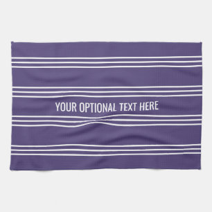 Toalla de cocina personalizado Violet Stripes