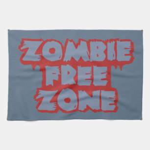 Toalla de cocina personalizado Zombie Free Zone