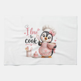 Toalla de Cocina Pingüino Me Encanta Cocinar
