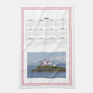 Toalla de cocina pintoresca del calendario del