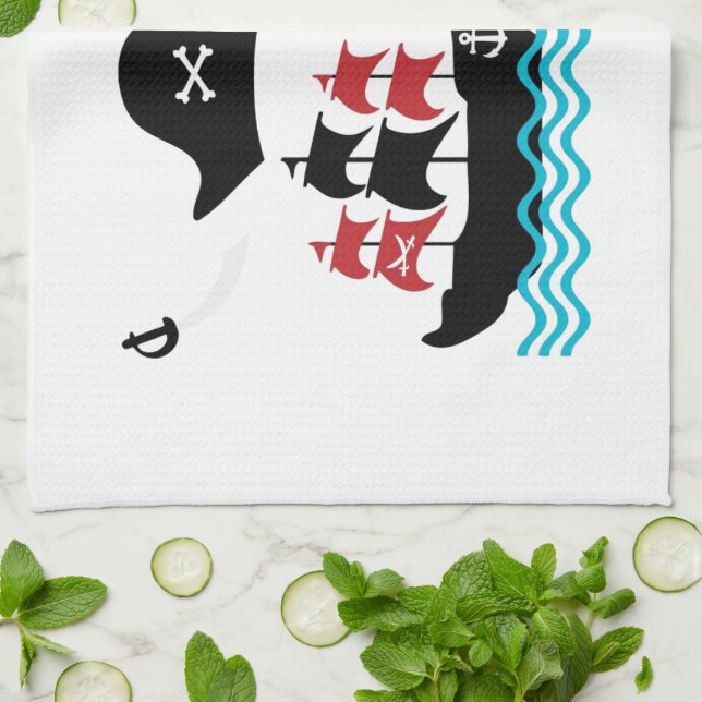 Toalla de cocina pirata (Doblado)