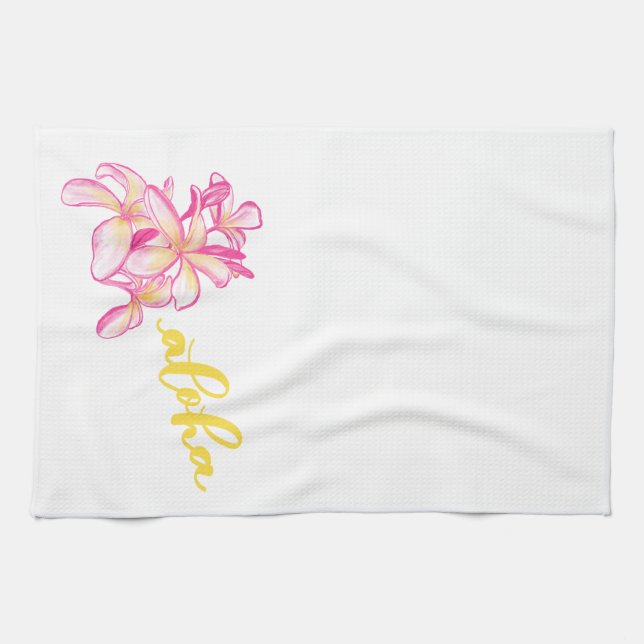 Toalla de cocina Plumeria Aloha (Horizontal)