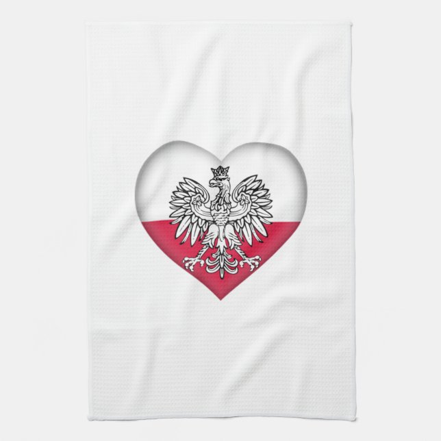 Toalla de cocina polaca del amor (Vertical)