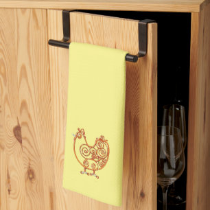 Toalla de cocina - Pollos con cable de cobre