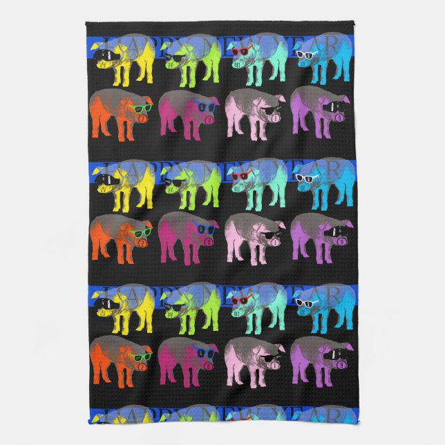 Toalla de cocina Pop V para Año Nuevo Chino 2019 (Vertical)