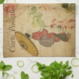Toalla de cocina postal francesa