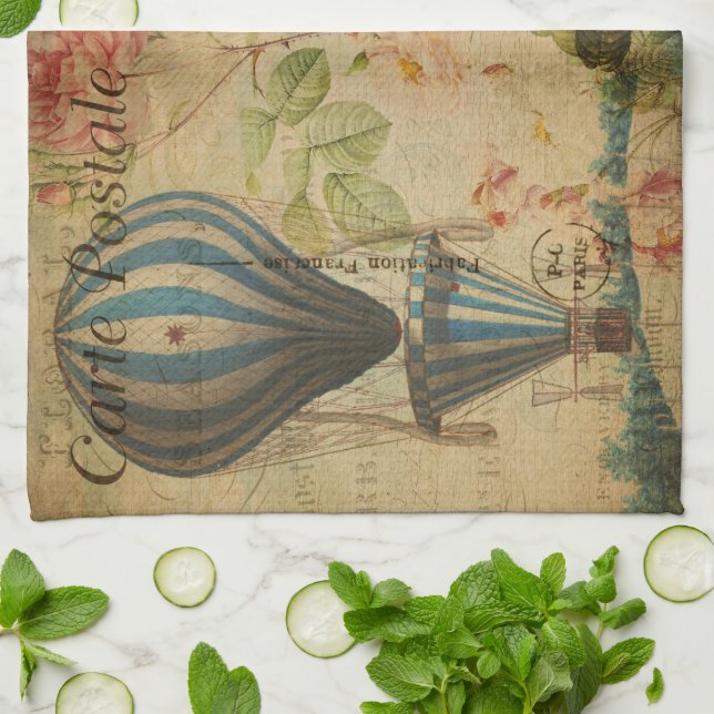 Toalla de cocina postal francesa (Doblado)