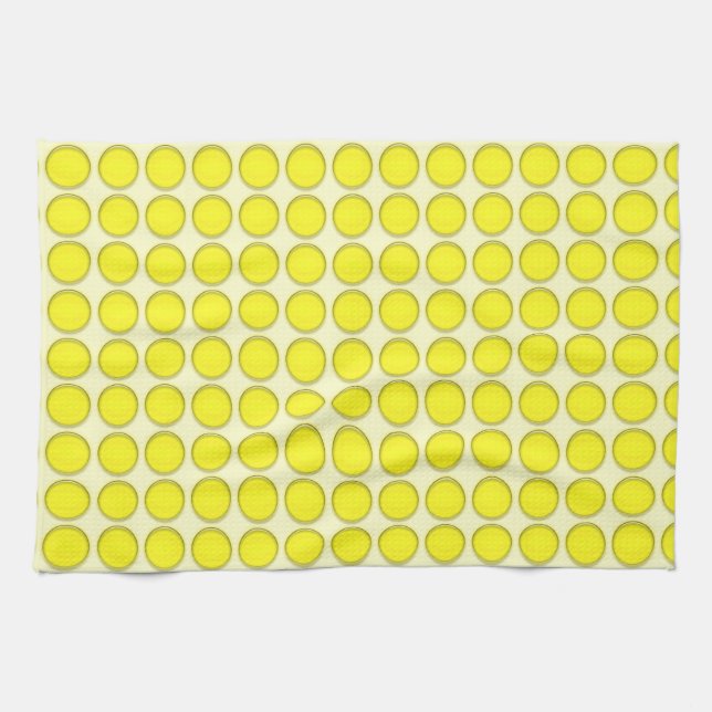 Toalla de cocina - puntos amarillos (Horizontal)