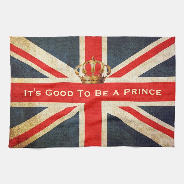 Toalla de cocina real del bebé de Union Jack del (Horizontal)